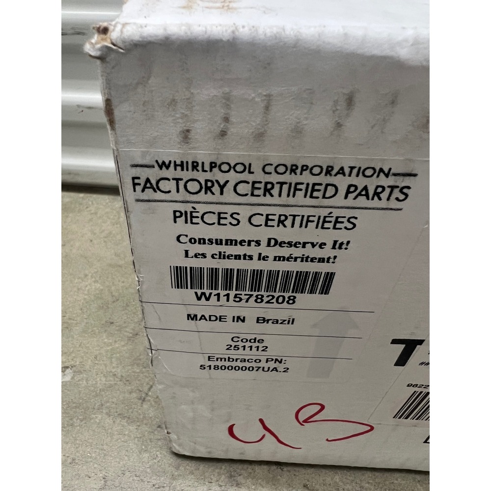 Whirlpool Compressor W11578208 N/A White Factory Certified Part 518000007UA.2